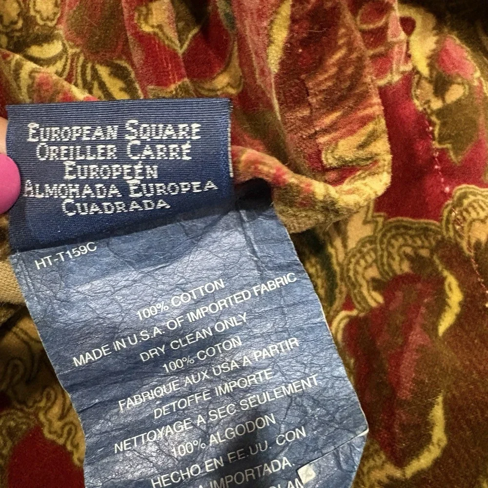 Ralph Lauren Velvet Set Of 2 Euro Sham Jardiniere 30